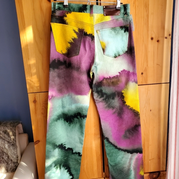 NWT Dries Van Noten Women's Multi Coloured Straight Leg Jeans size 27 - Picture 4 of 7